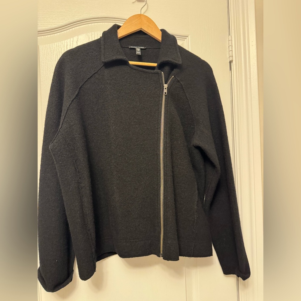 Eileen Fisher Wool Moto Jacket